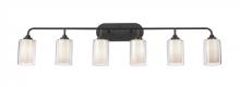 Innovations Lighting 342-6W-BK-CLW - Fairbank - 6 Light - 48 inch - Matte Black - Bath Vanity Light