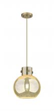 Innovations Lighting 410-1PM-BB-G410-12ME - Newton Sphere - 1 Light - 12 inch - Brushed Brass - Cord hung - Mini Pendant