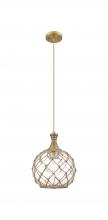 Innovations Lighting 415-1S-BB-G122-10RB - Astor - 1 Light - 10 inch - Brushed Brass - Mini Pendant