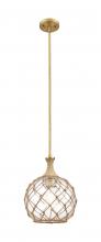 Innovations Lighting 415-1SR-BB-G122-10RB - Astor - 1 Light - 10 inch - Brushed Brass - Mini Pendant