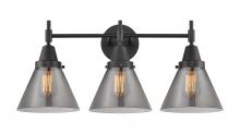 Innovations Lighting 447-3W-BK-G43-LED - Cone - 3 Light - 26 inch - Matte Black - Bath Vanity Light