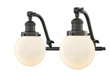 Innovations Lighting 515-2W-OB-G201-6-LED - Beacon - 2 Light - 16 inch - Oil Rubbed Bronze - Adjustable Bath Vanity Light