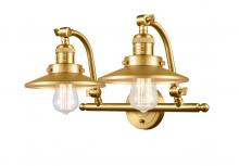 Innovations Lighting 515-2W-SG-M4-SG-LED - Railroad - 2 Light - 18 inch - Satin Gold - Adjustable Bath Vanity Light