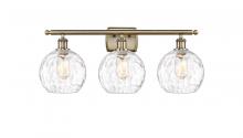 Innovations Lighting 516-3W-AB-G1215-8-LED - Athens Water Glass - 3 Light - 28 inch - Antique Brass - Bath Vanity Light