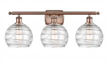 Innovations Lighting 516-3W-AC-G1213-8-LED - Athens Deco Swirl - 3 Light - 28 inch - Antique Copper - Bath Vanity Light
