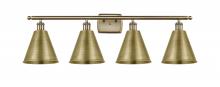 Innovations Lighting 516-4W-AB-MBC-8-AB-LED - Berkshire - 4 Light - 38 inch - Antique Brass - Bath Vanity Light