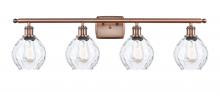 Innovations Lighting 516-4W-AC-G362-LED - Waverly - 4 Light - 36 inch - Antique Copper - Bath Vanity Light