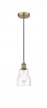 Innovations Lighting 616-1P-AB-G394 - Ellery - 1 Light - 5 inch - Antique Brass - Cord hung - Mini Pendant