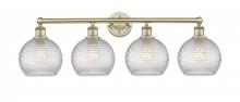 Innovations Lighting 616-4W-AB-G122C-8CL - Athens - 4 Light - 35 inch - Antique Brass - Bath Vanity Light