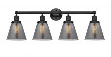 Innovations Lighting 616-4W-BK-G63 - Cone - 4 Light - 33 inch - Matte Black - Bath Vanity Light