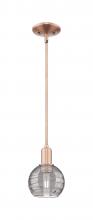 Innovations Lighting 716-1S-AC-G1213-6SM - Athens Deco Swirl - 1 Light - 6 inch - Antique Copper - Mini Pendant