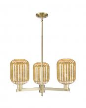 Innovations Lighting 716-3CR-AB-G460-7ME - Preston Cylinder - 3 Light - 18 inch - Antique Brass - Flush Mount