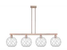 Innovations Lighting 716-4I-AC-G122-10RW - Farmhouse Rope - 4 Light - 53 inch - Antique Copper - Stem hung - Island Light