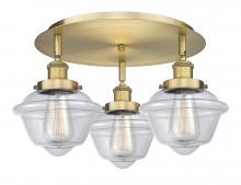 Innovations Lighting 916-3C-BB-G532 - Oxford - 3 Light - 19 inch - Brushed Brass - Flush Mount
