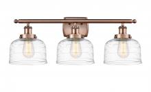 Innovations Lighting 916-3W-AC-G713-LED - Bell - 3 Light - 28 inch - Antique Copper - Bath Vanity Light
