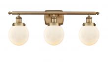 Innovations Lighting 916-3W-BB-G201-6 - Beacon - 3 Light - 26 inch - Brushed Brass - Bath Vanity Light