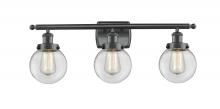 Innovations Lighting 916-3W-BK-G202-6 - Beacon - 3 Light - 26 inch - Matte Black - Bath Vanity Light