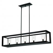 Golden 2073-LP BLK-CLR - Linear Pendant