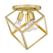 Golden 2086-3SF OG - 3 Light Semi-Flush