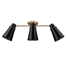 Golden 2122-3SF MBS-BLK - 3 Light Semi-Flush