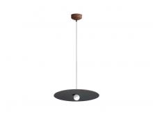 Golden 3133-P24 CO-BK - Faroe 24&#34; LED Pendant in Coffee/Black