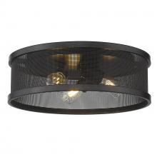 Golden 3168-FM15 BLK-BLK - Flush Mount - 15&#34;