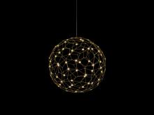 Golden 5462-16 NBS - Spheris 16&#34; LED Globe Pendant in Natural Brass
