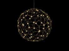 Golden 5462-24 NBS - Spheris 24&#34; LED Globe Pendant in Natural Brass
