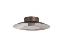 Golden 6400-FM12 CS-CS - Luma LED Flush Mount - 12&#34; in Coffee Silver with Coffee Silver Shade