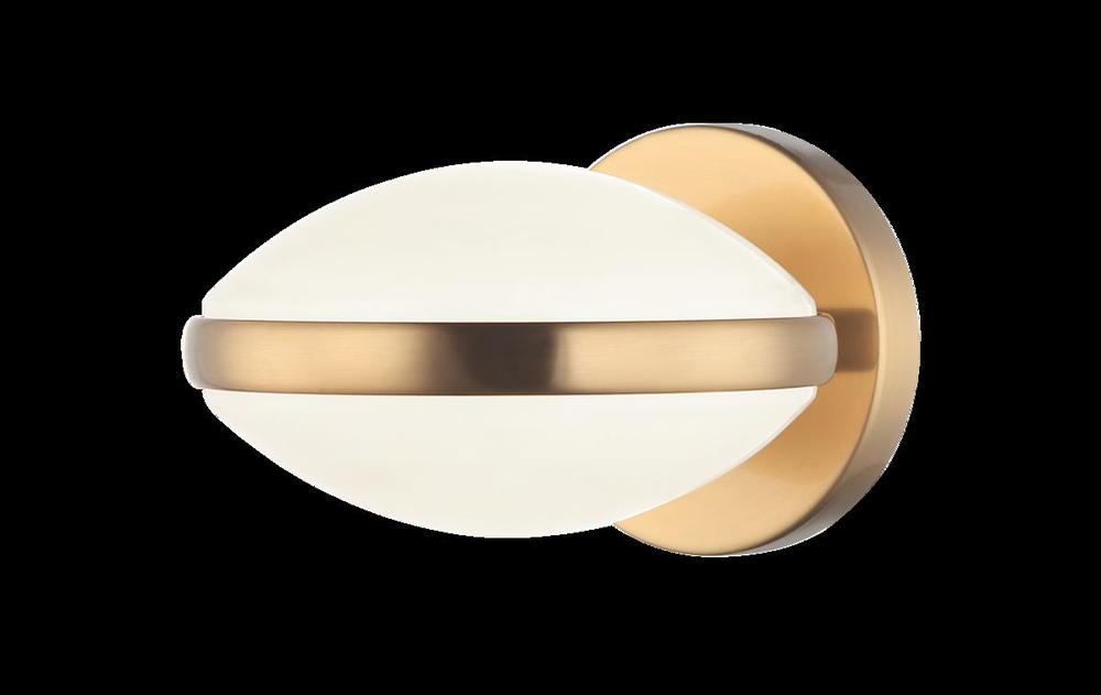 Chatoyant Aged Gold Brass Wall Sconce