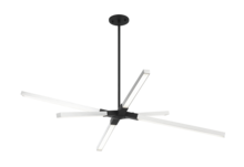 Matteo Lighting C66806MBCH - Asterisk Matte Black + Chrome Pendant