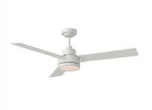 Generation Lighting 3JVR52RZWD - Jovie 52&#34; Dimmable Indoor/Outdoor Integrated LED Matte White Ceiling Fan with Light Kit Wall Con