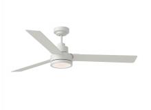 Generation Lighting 3JVR58RZWD - Jovie 58&#34; Dimmable Indoor/Outdoor Integrated LED Matte White Ceiling Fan with Light Kit, Handhel