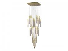 Avenue Lighting HF1904-25-GL-BB-C - The Original Glacier Avenue Collection Brushed Brass 25 Light Pendant Fixture With Clear Crystal