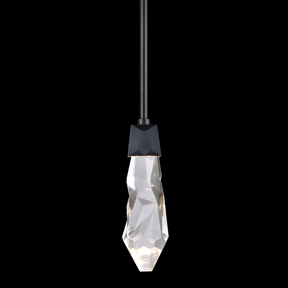 LED 3CCT Inimitable Crafted Crystal Satin Brushed Black Mini-Pendant