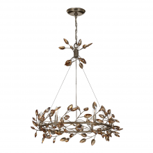 ZEEV Lighting CD10101-6-SL-AGP-CC - 6-Light 31&#34; Organic Antique Gold Ring Chandelier