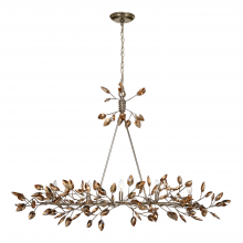 ZEEV Lighting CD10102-5-SL-AGP-CC - 5-Light 49&#34; Organic Antique Gold Linear Chandelier