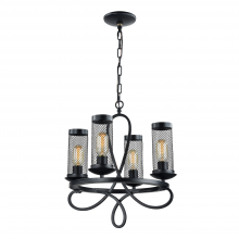 ZEEV Lighting CD10110-4-RCBK - 4-Light 18&#34; Ring Styled Chandelier