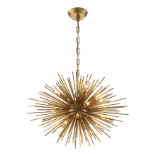 ZEEV Lighting CD10158-12-AGB - Burst 24&#34; 12-Light, Sputnik in Aged Brass