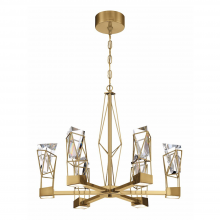 ZEEV Lighting CD10252-LED-AGB - Duo 6-Light LED 24&#34; Geometric Armed Chandelier
