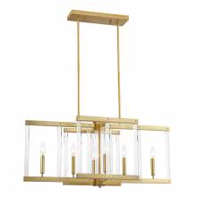 ZEEV Lighting CD10296-6-PB - Regent 34&#34; 6-Light, Geometric Chandelier in Polished Brass