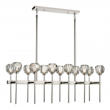 ZEEV Lighting CD10304-12-PN - Parisian 48&#34; 12-Light, Crystal Linear in Polished Nickel