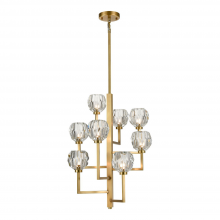 ZEEV Lighting CD10305-8-AGB - 8-Light 20&#34; Vertical Aged Brass Crystal Chandelier