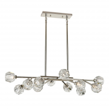 ZEEV Lighting CD10312-12-PN - Parisian 35" 12-Light, Crystal Linear Sputnik in Polished Nickel