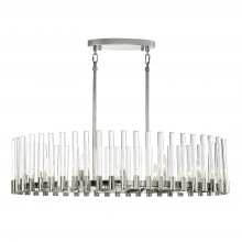 ZEEV Lighting CD10356-12-PN - Julian 40&#34; 12-Light, Oval Glass Stem Chandelier in Polished Nickel