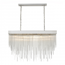 ZEEV Lighting CD10413-27-PN - Waterfall 60&#34; 27-Light, Glass Dinning Chandelier in Polished Nickel