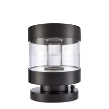 ZEEV Lighting EBP11121-LED-9R-MBK - Claro Outdoor LED 9&#34; Round Glass Crystal Bollard in Matte Black