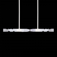 ZEEV Lighting PL11346-LED-49-2x2-MW - LED 3CCT 4-Light 49&#34; Unique 2&#34;x2&#34; Carved Crystals Luxury Matte White Linear Pendant