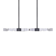 ZEEV Lighting PL11348-LED-49-2x2-SBB - Mamadim 49&#34; LED 4-Light, 2&#34;x2&#34; Crystal Linear in Satin Black