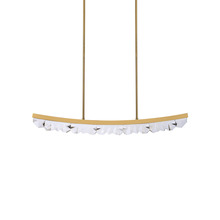 ZEEV Lighting PL11613-LED-48-AGB - Arcus LED 48&#34; Sleek Curved Crystal Linear in Aged Brass
